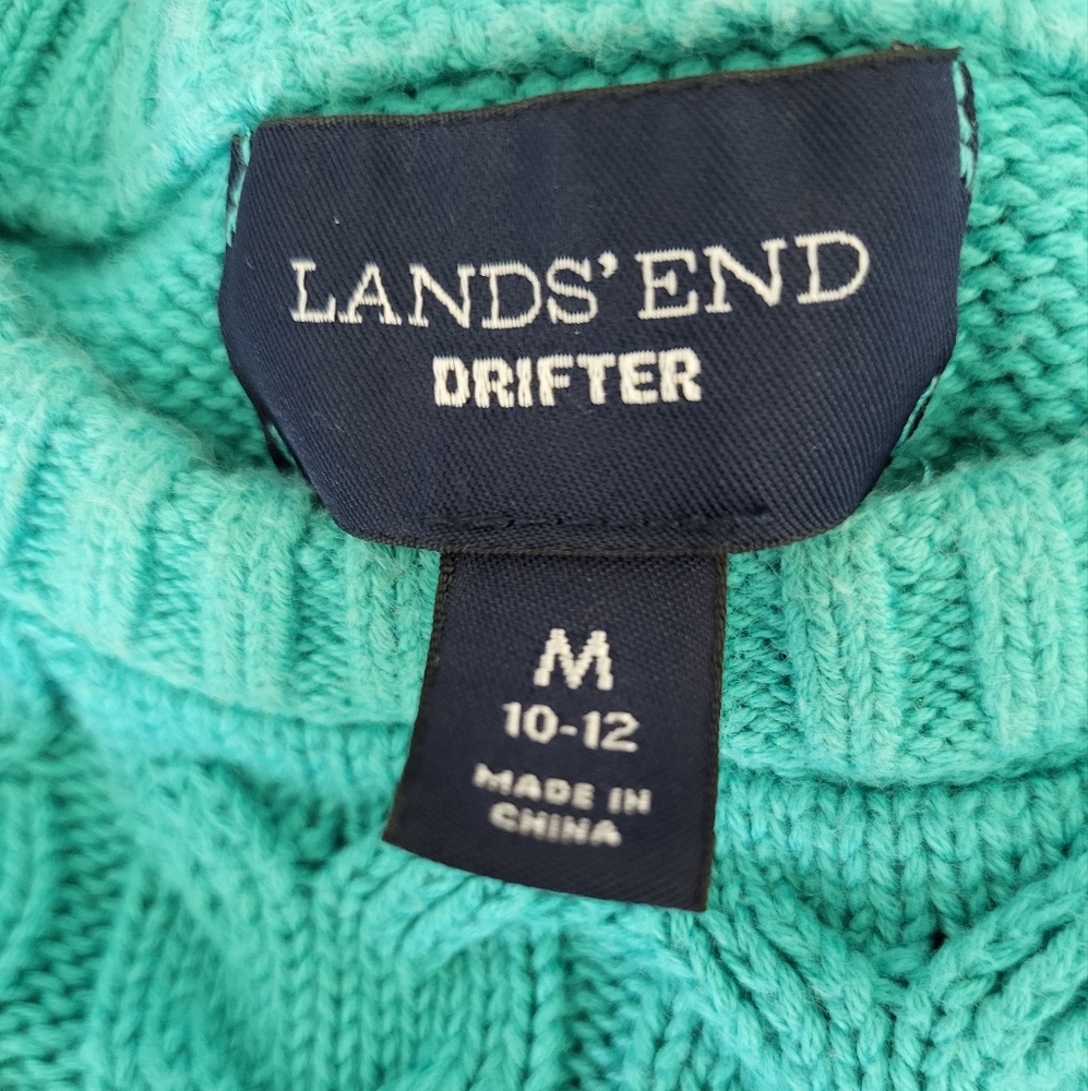 Lands' End Color-block Knit Sweater Medium - Picture 4 of 5